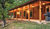 Front Porch With Lights On