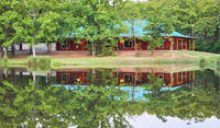 Log House and Lake